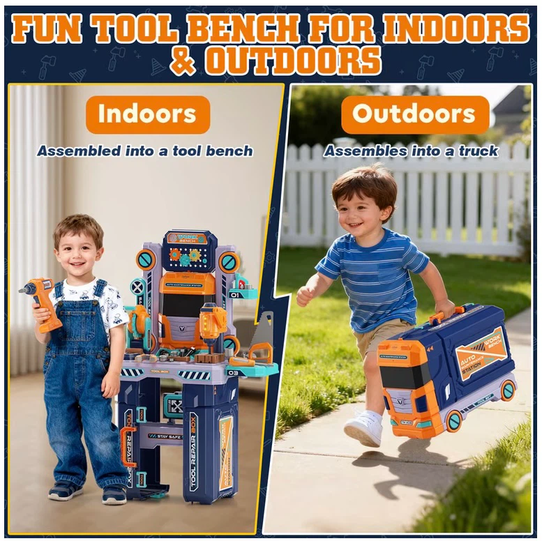 New Kids Folding Tool Work Bench Play Set - photo 4