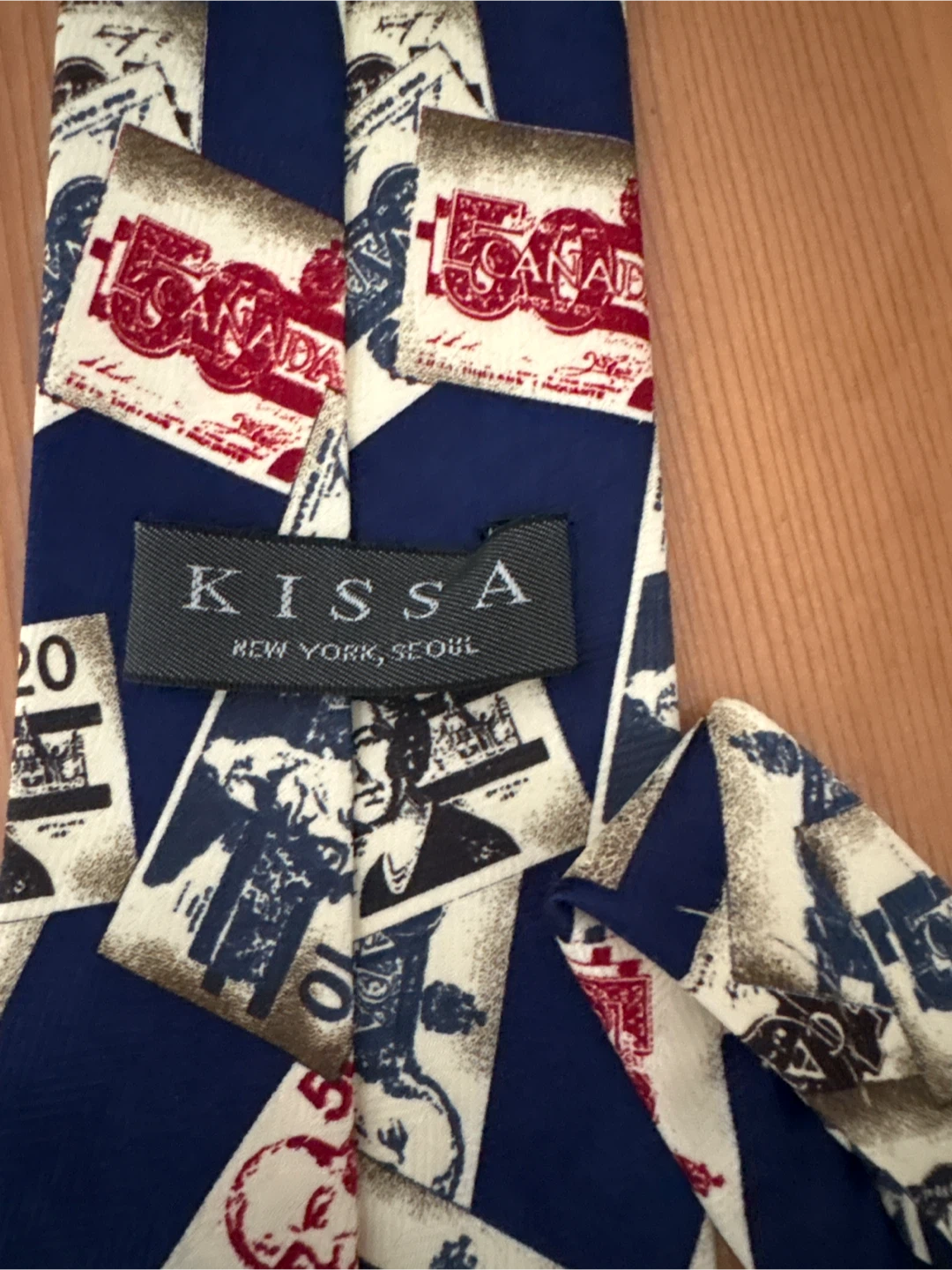 Kissa Canadian Currency Print Tie - photo 2