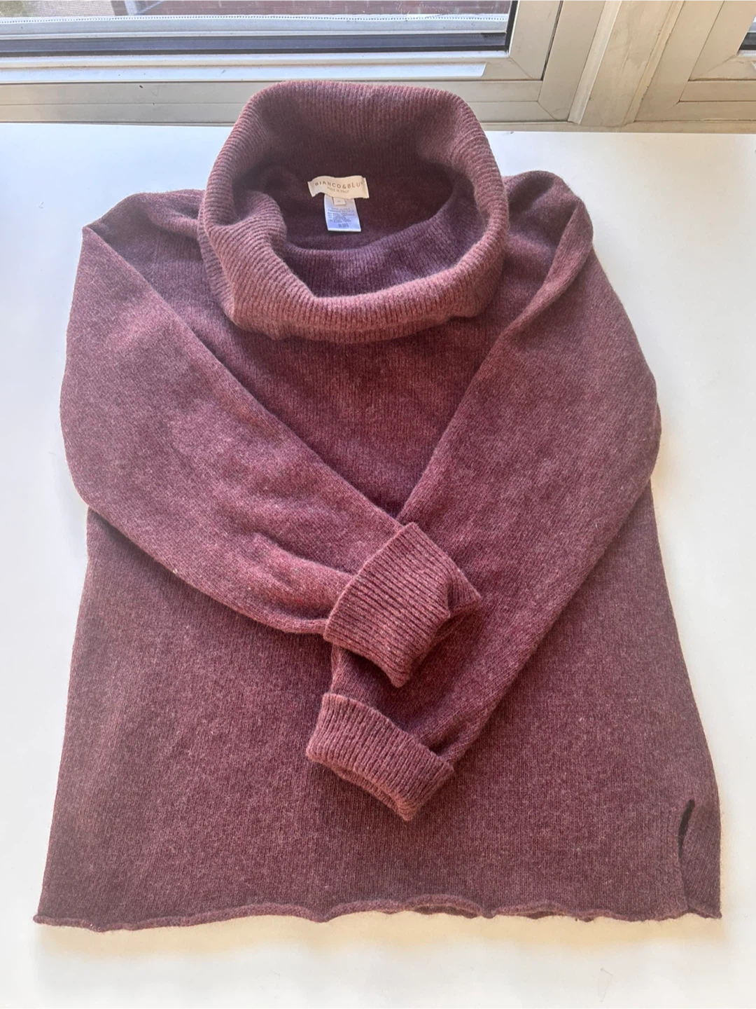 Bianco & Blu Women's Wool Blend Cowl Neck Sweater - photo 4