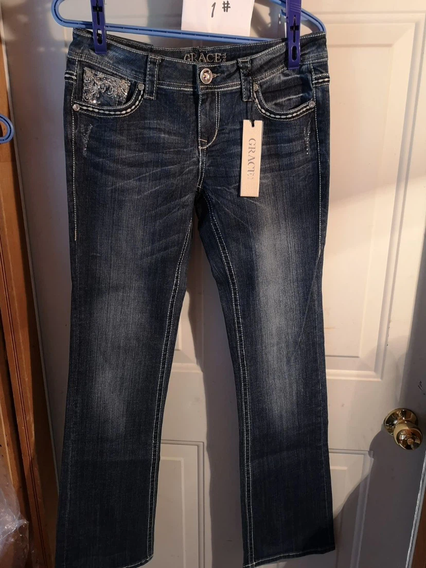 Grace in LA Women's Embellished Jeans Size 28