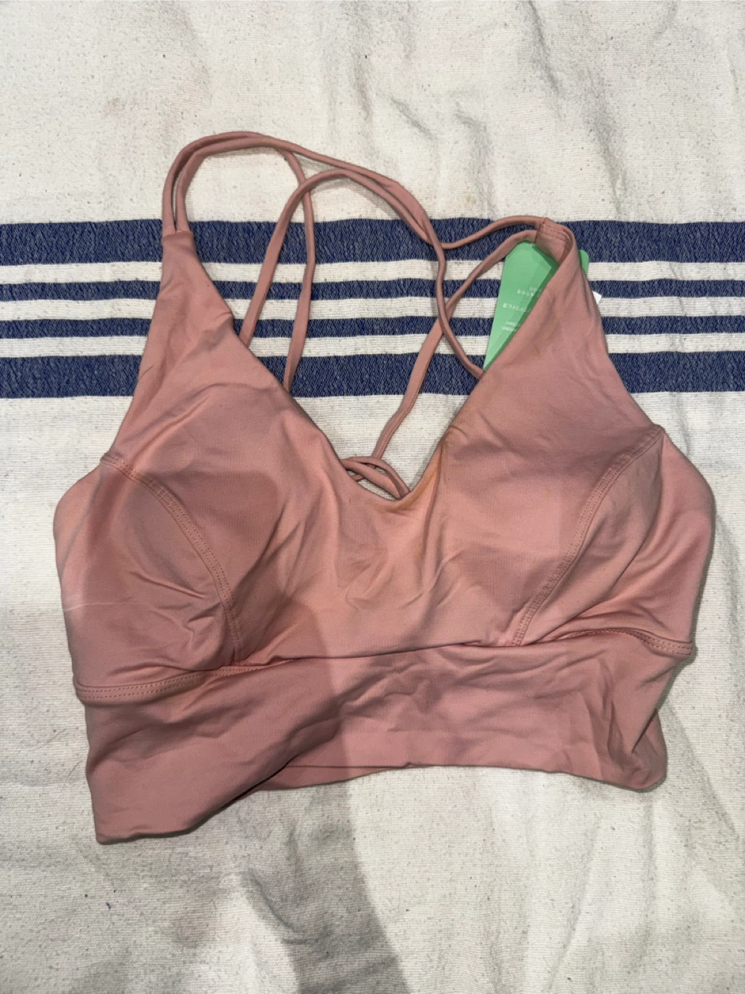 Pink Strappy Sports Bra Size M
