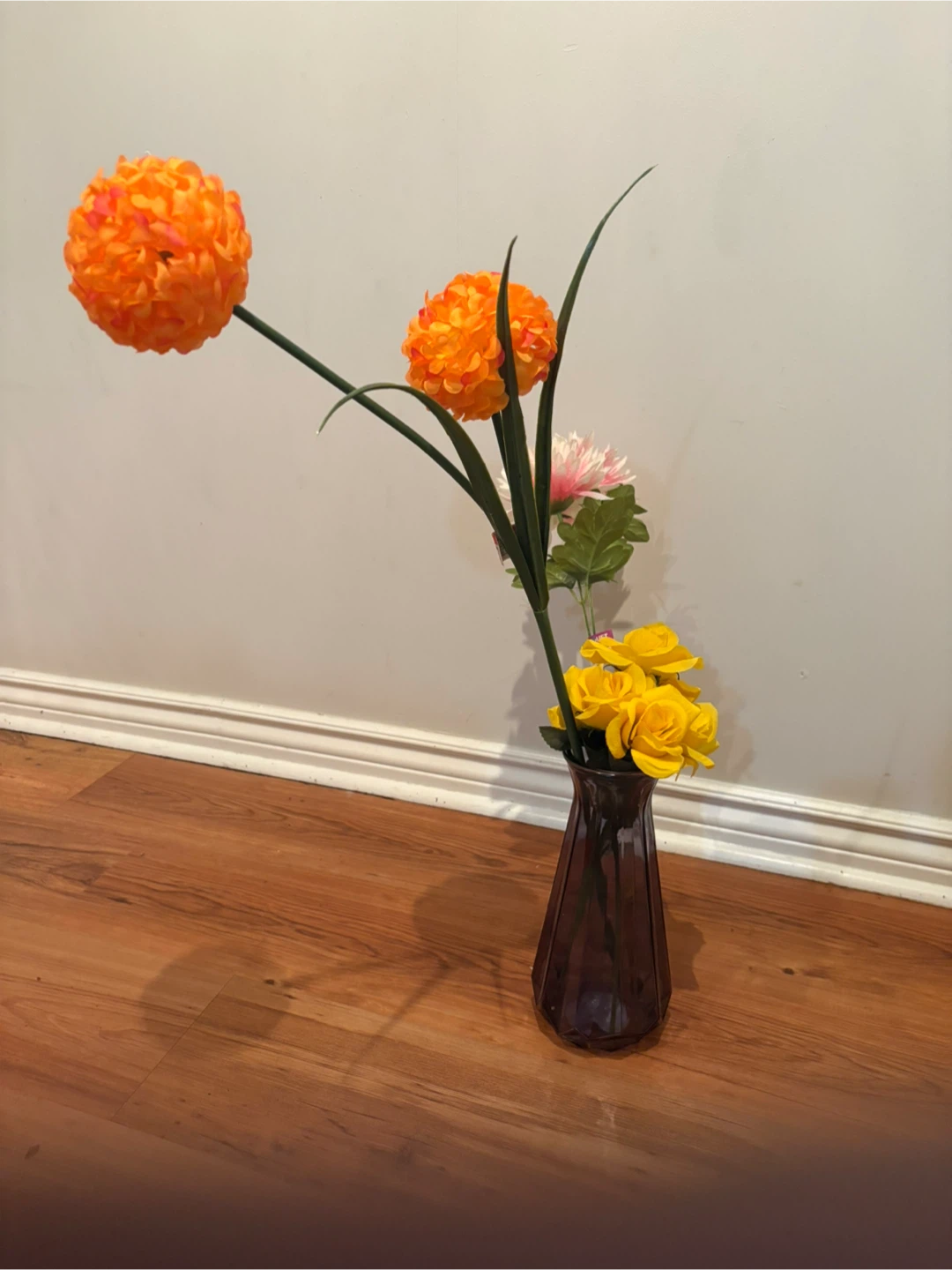 Artificial Floral Arrangement with Purple Vase - photo 2