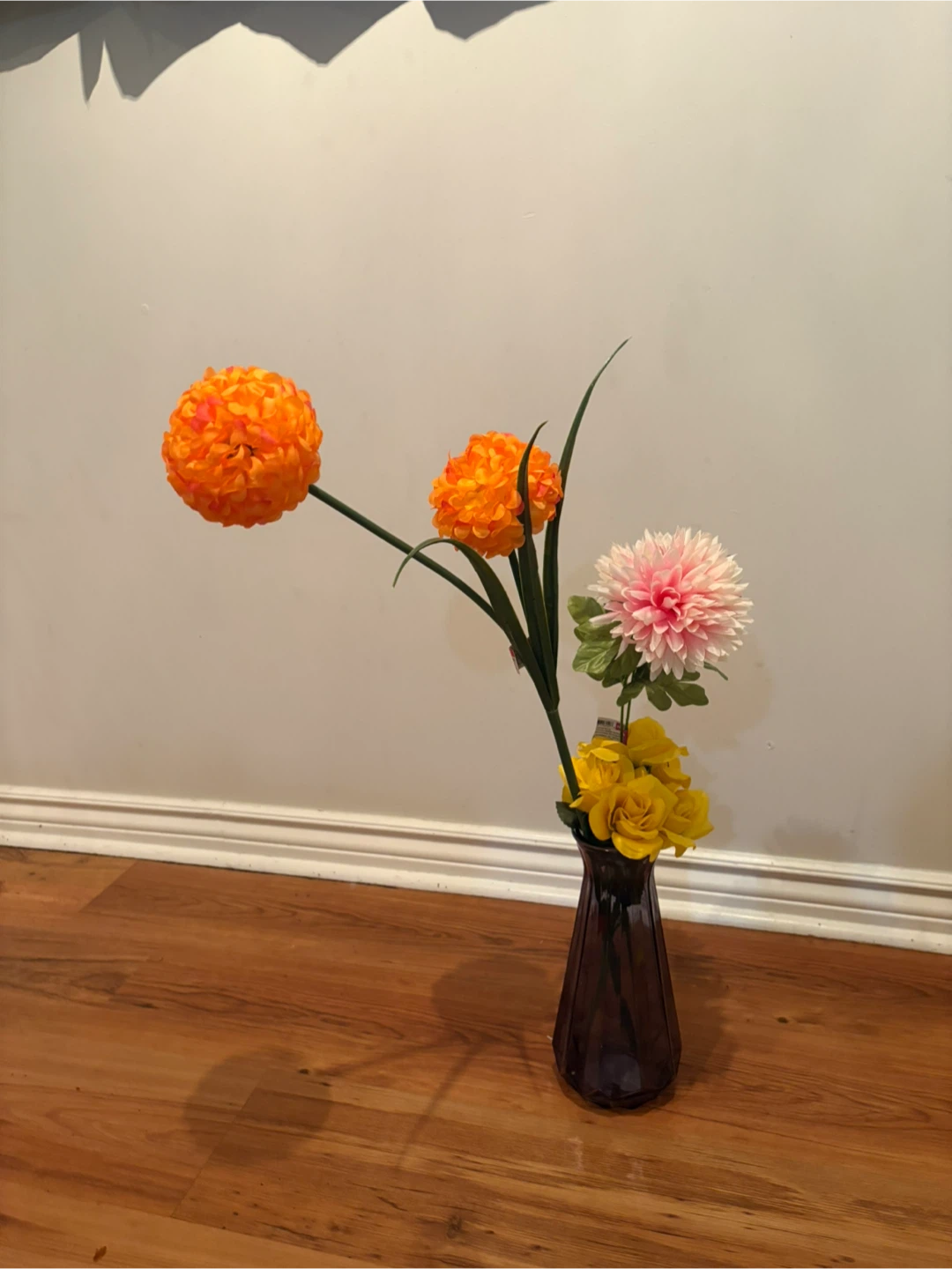 Artificial Floral Arrangement with Purple Vase - photo 3