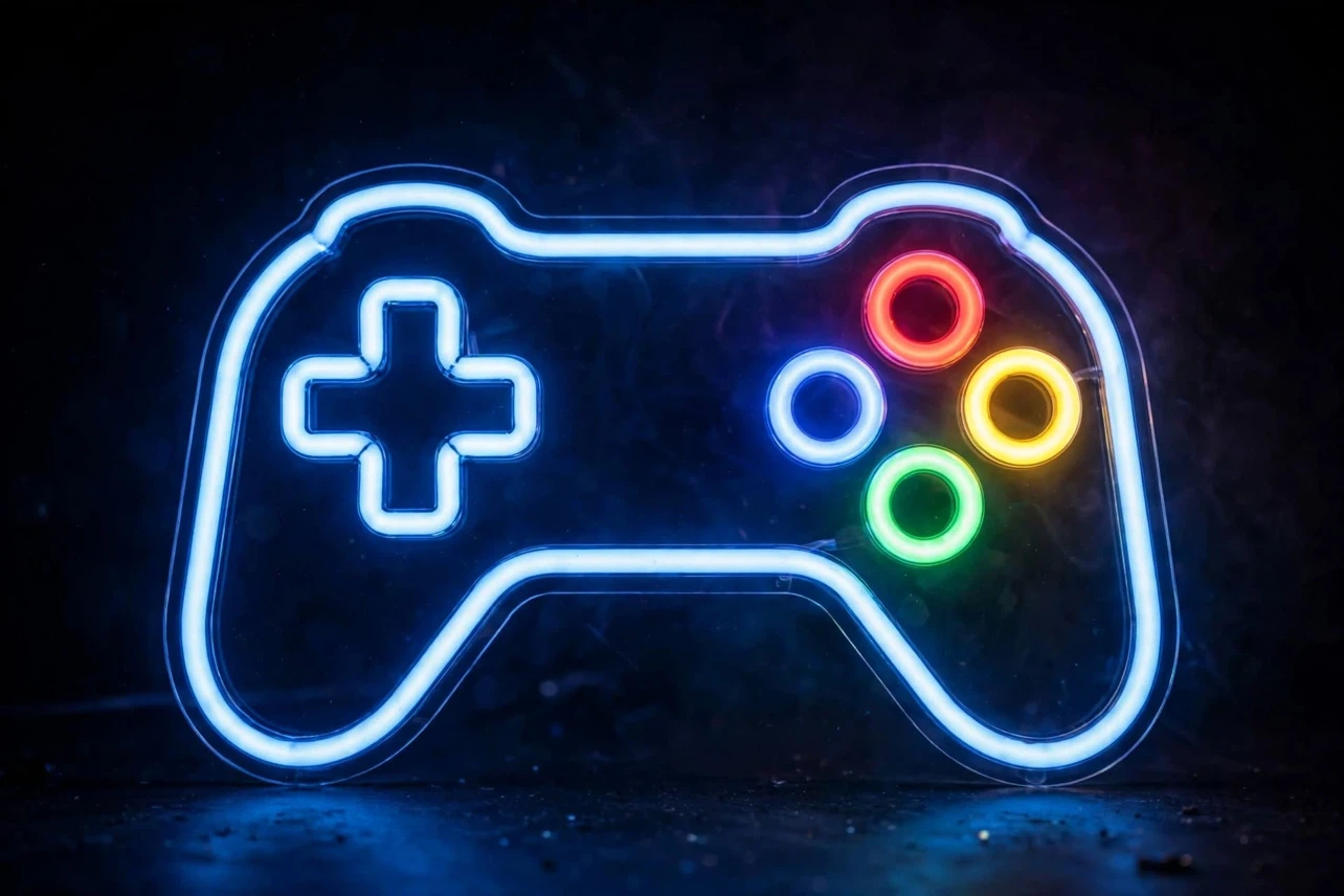 Gamepad Neon Sign (Super cool Background Light)