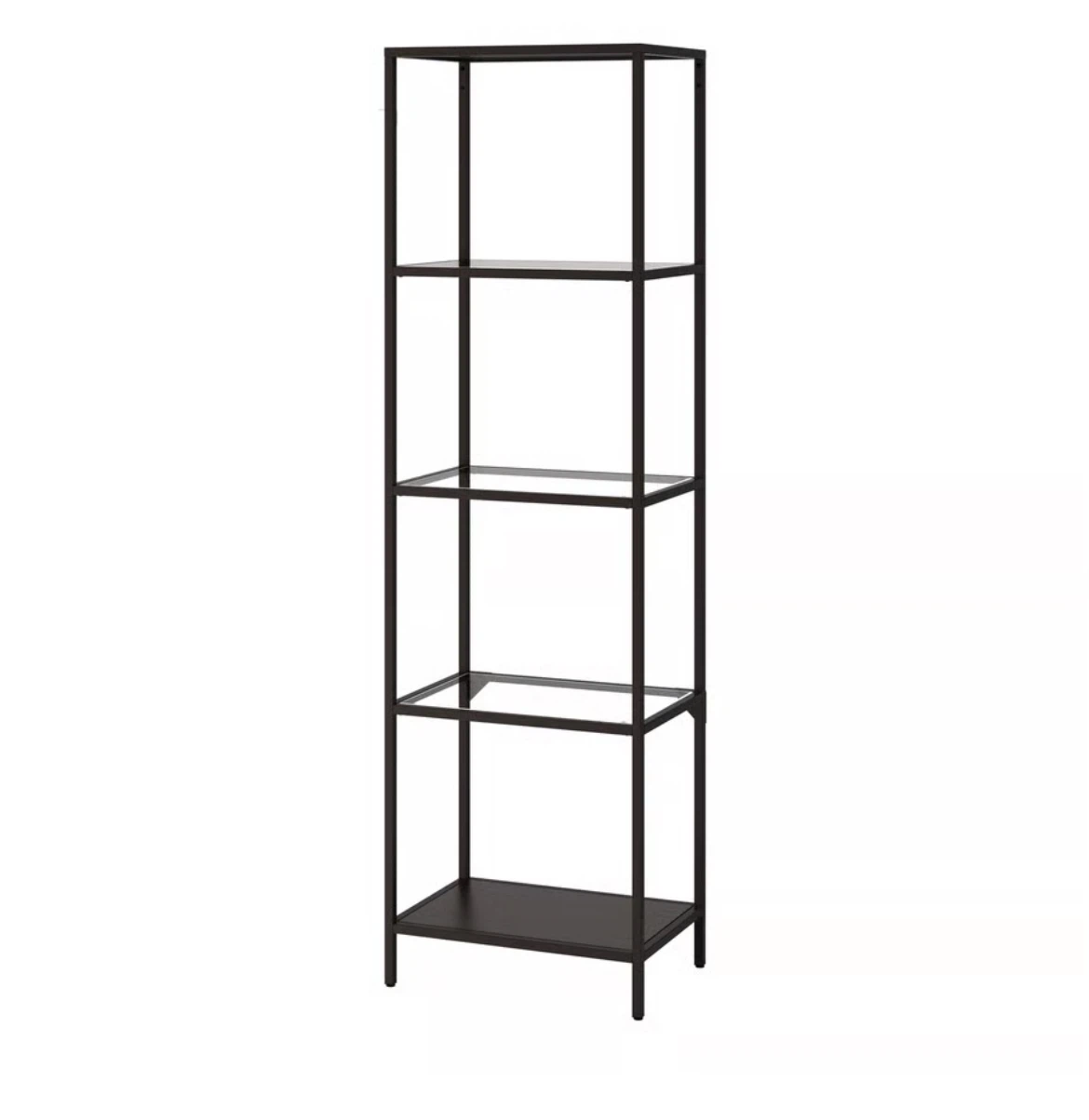 Vittsjö Black-Brown/Glass Shelving Unit - photo 2