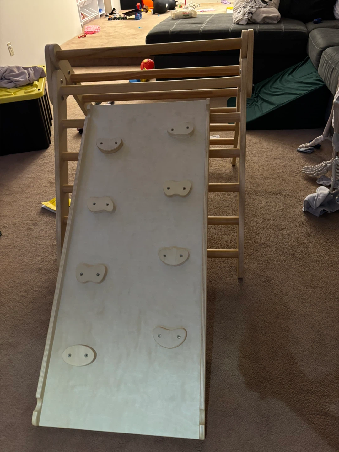 Benarita Wooden Climbing Triangle with Slide - photo 2