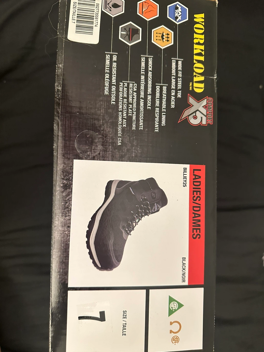 New - Workload X5 Ladies Steel Toe Work Boots Size 7 - photo 3