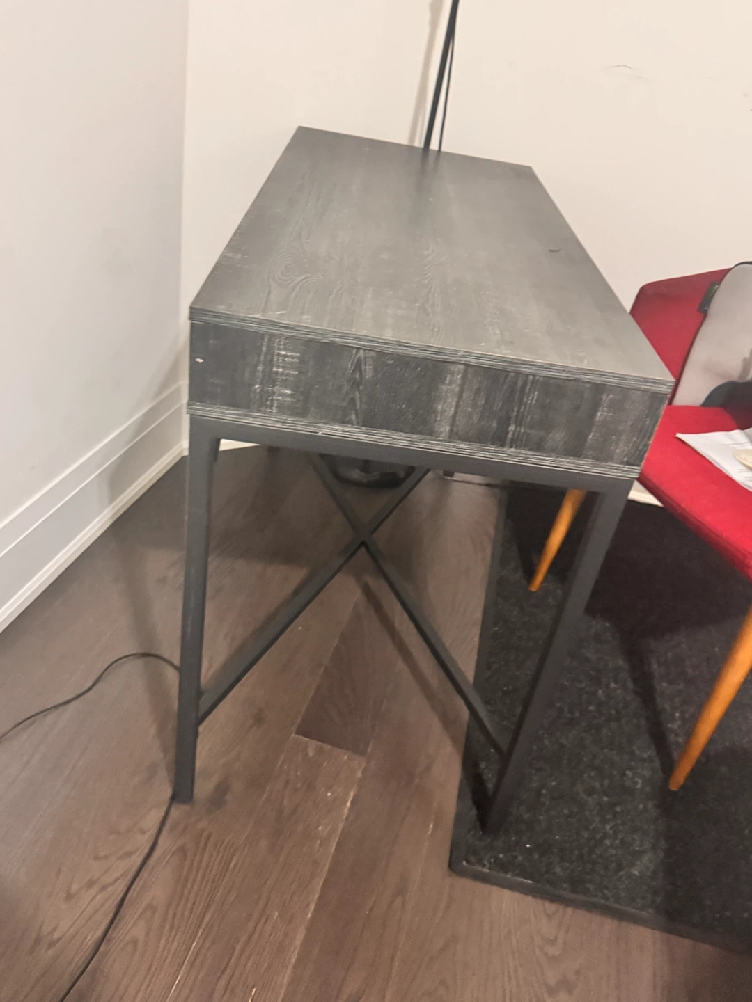 Black Woodgrain Desk - photo 2