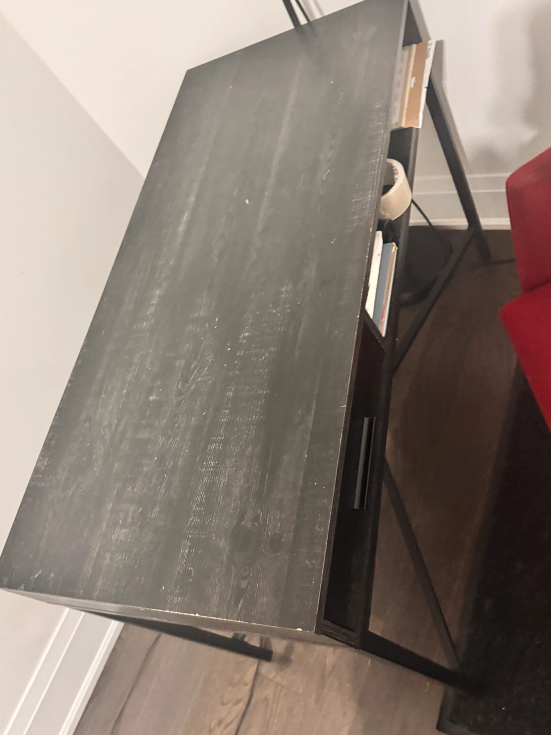 Black Woodgrain Desk - photo 3
