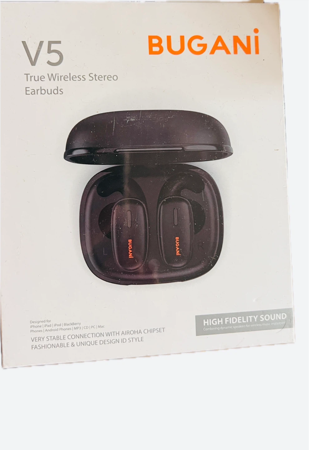 Bugani V5 True Wireless Stereo Earbuds