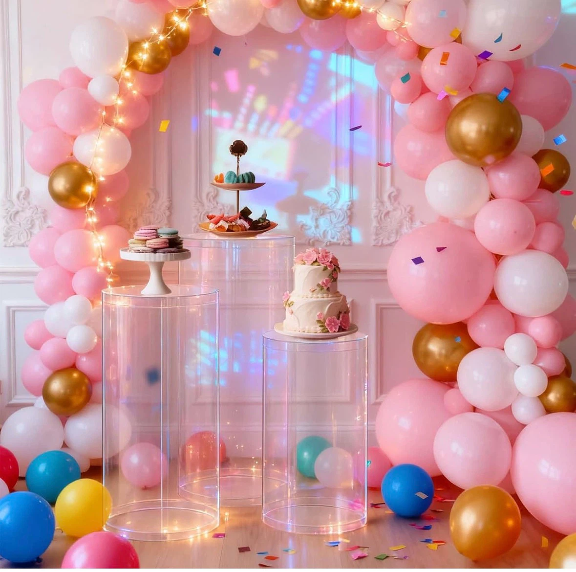 Rent-transparent cake stand
