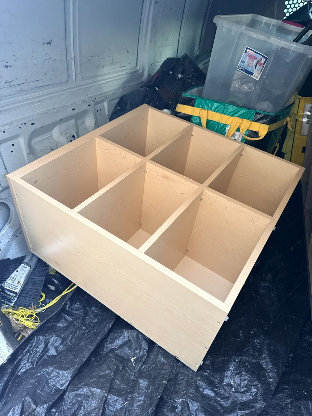 Light Wood Laminate Storage Shelving Unit