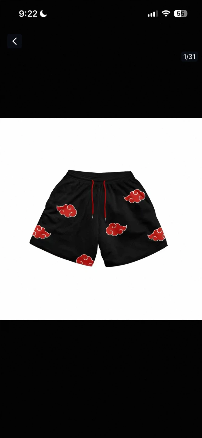 Akatsuki Cloud Mesh Shorts