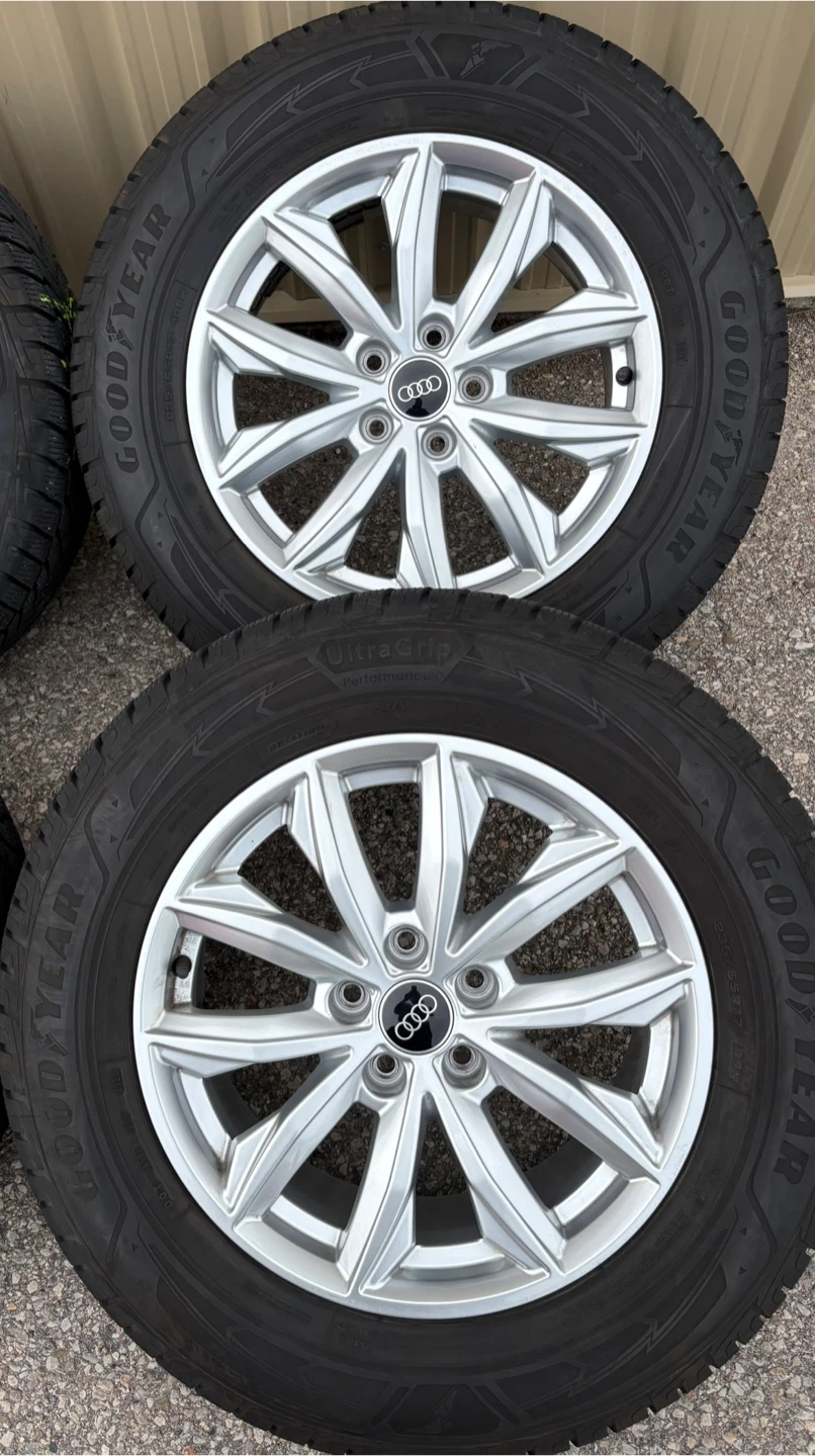 4 x 235/65/17 GOODYEAR WINTER TIRES AND OEM AUDI RIMS $1450 - photo 2