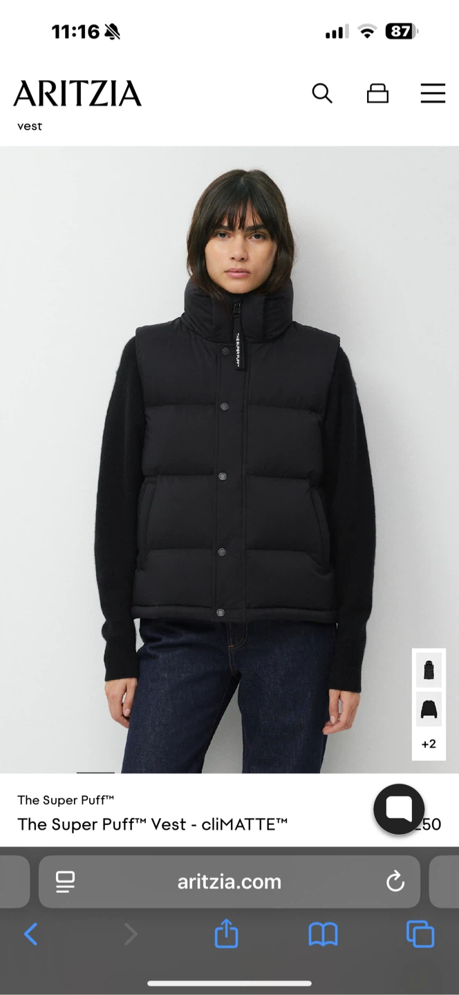 Black Aritzia The Super Puff Vest - photo 4
