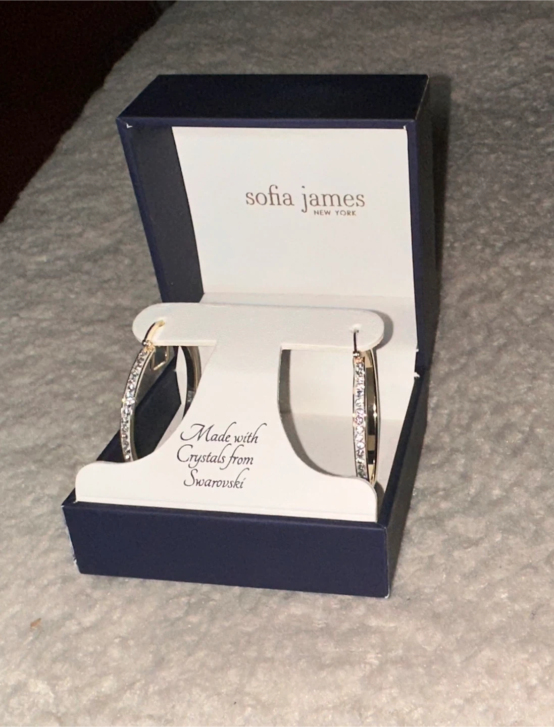 Sofia James Hoop Earrings with Swarovski Crystals
