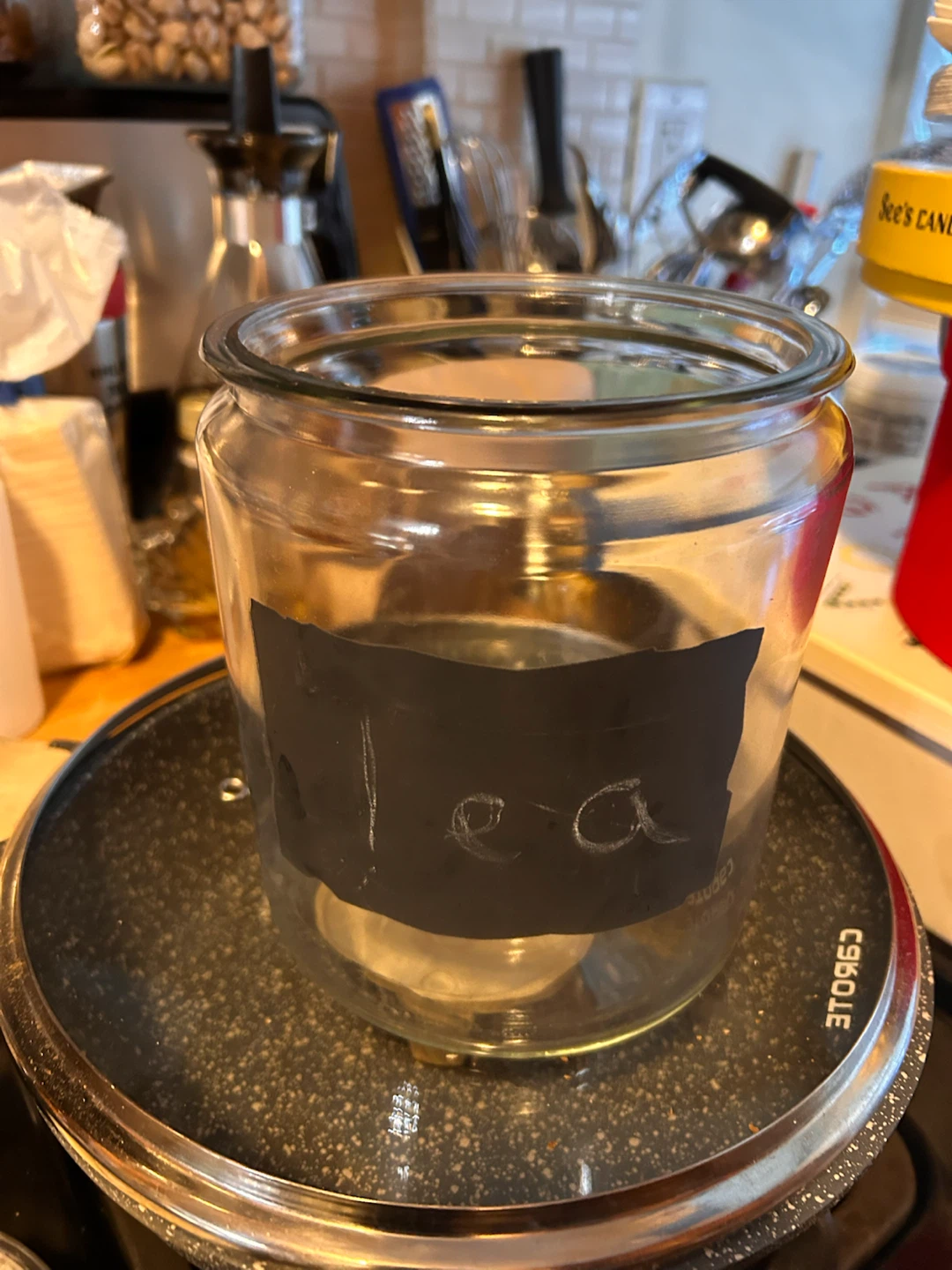 Glass Storage Jar with Chalkboard Label