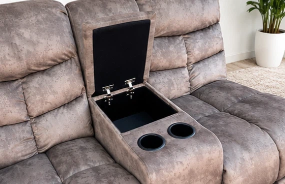 Reclining Loveseat with Storage Console - photo 2