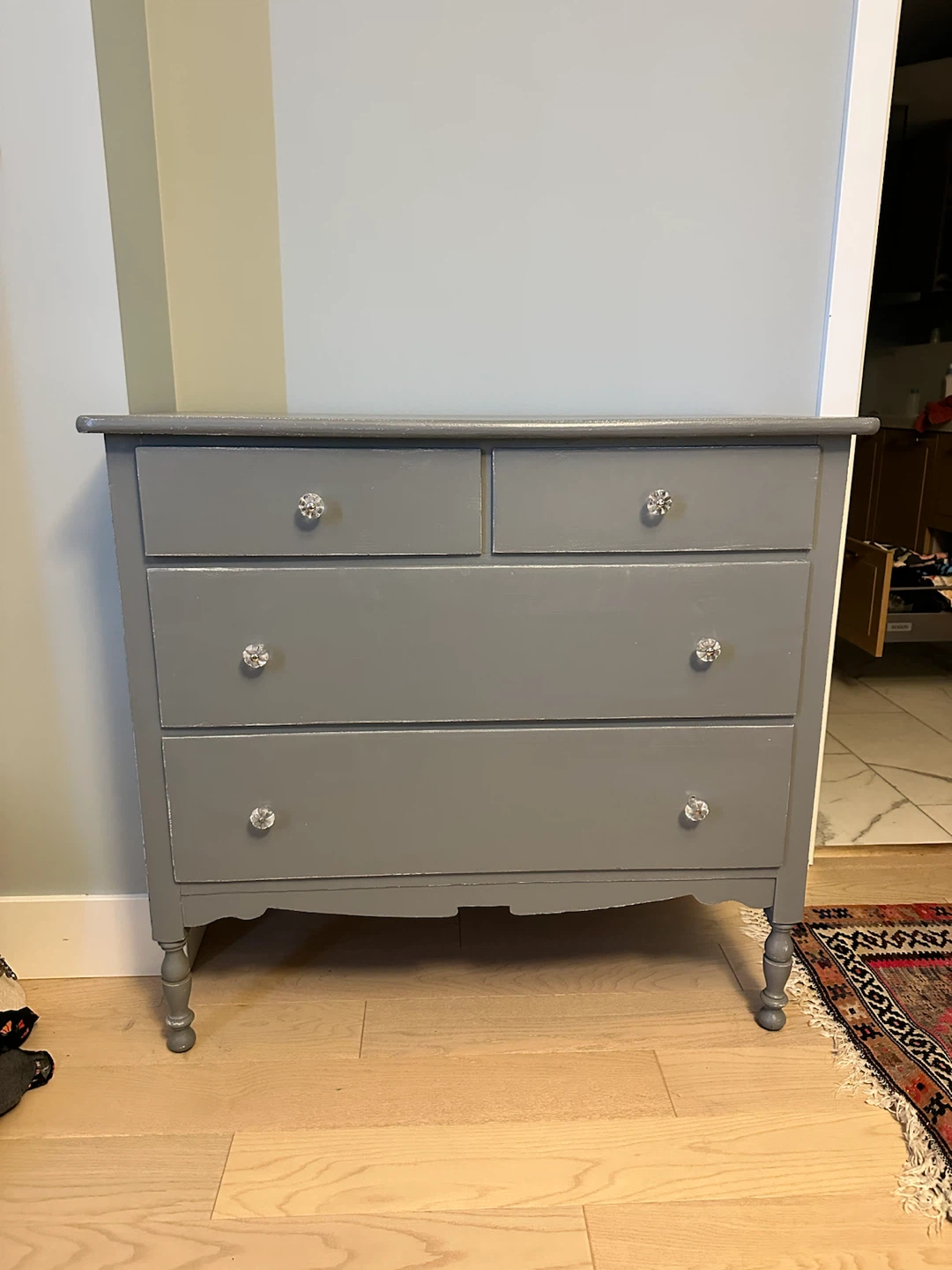 Grey Painted Wooden Dresser