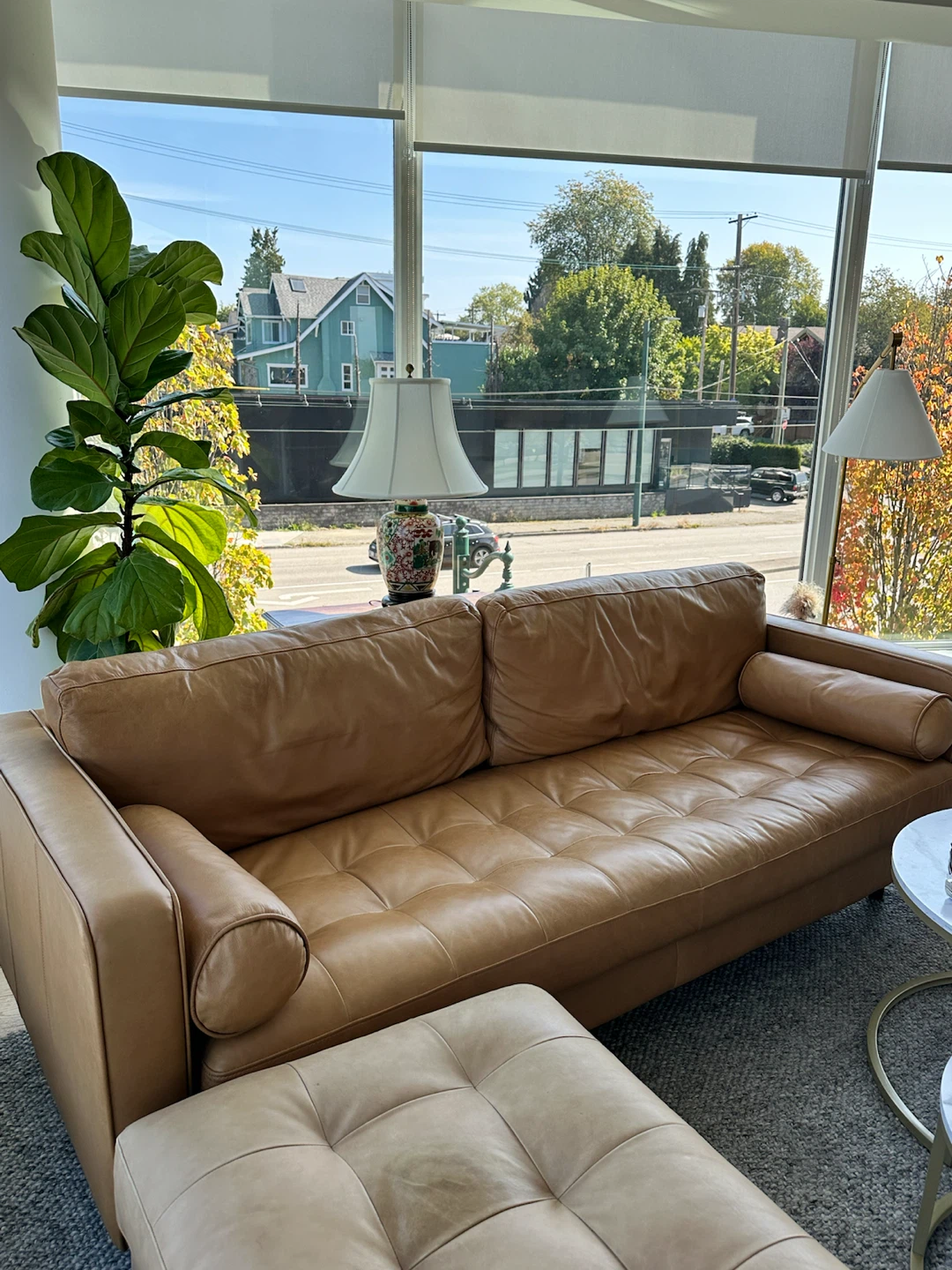 Tan Leather Sofa