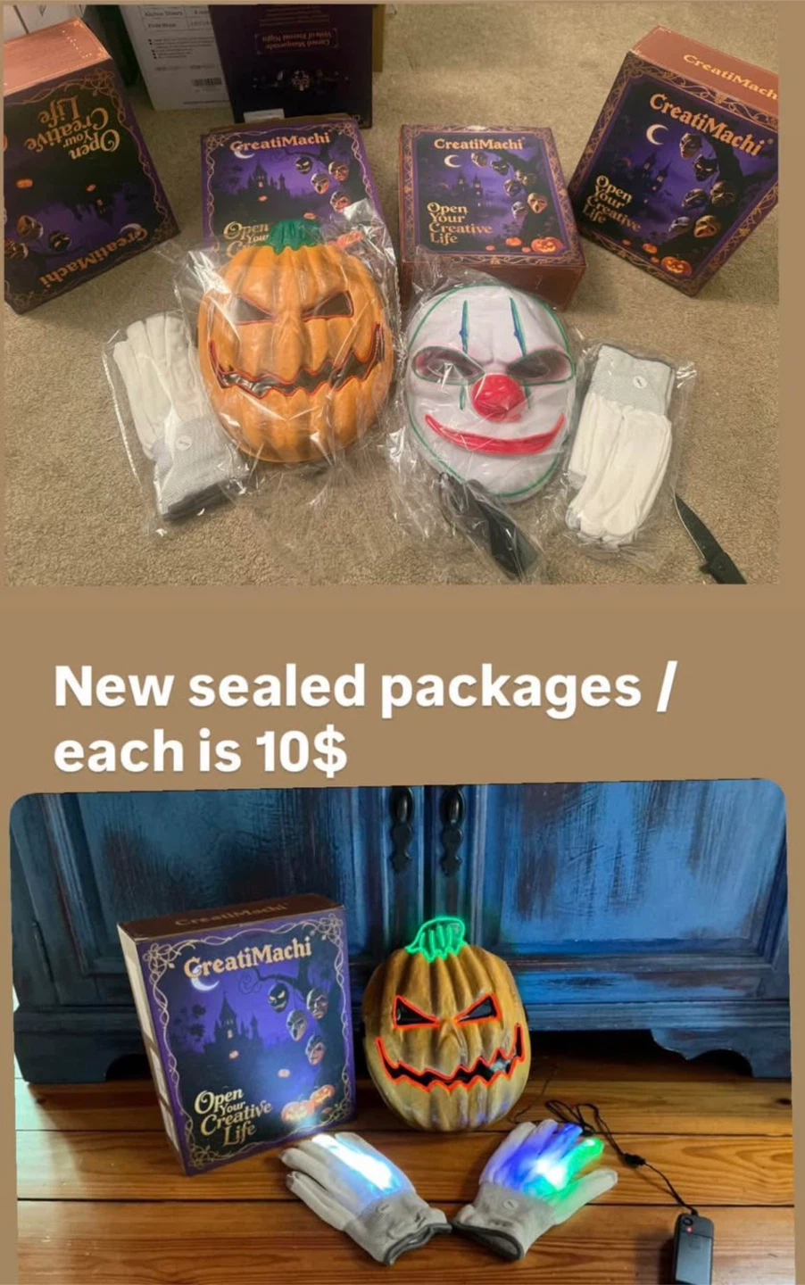 LED Halloween Mask and Glove Sets - photo 5