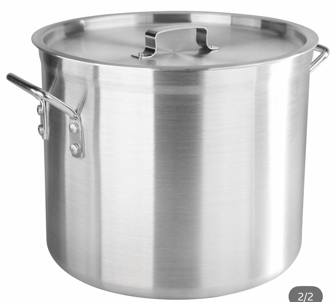 Large Stainless Steel Stock Pot with Lid - photo 2