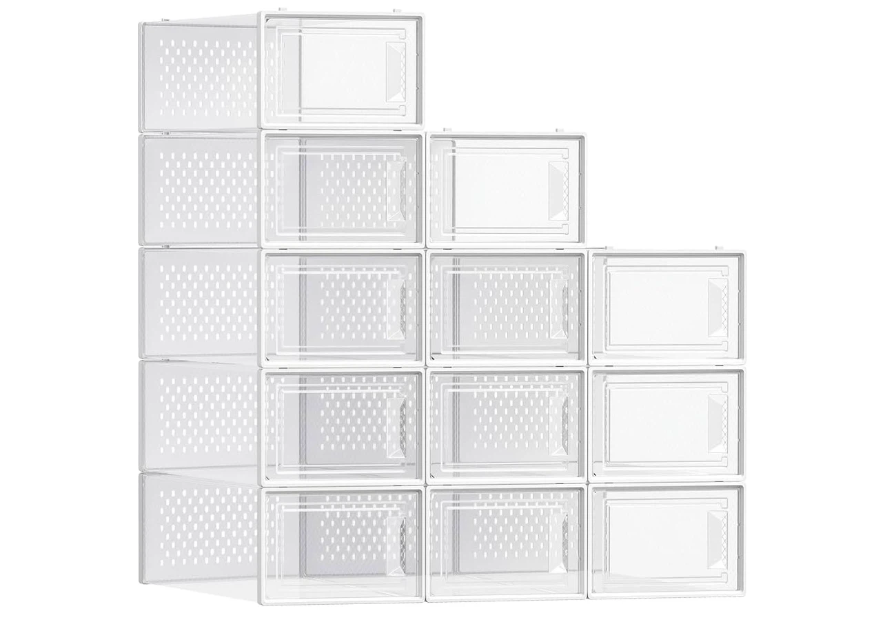 SONGMICS Large Shoe Storage Boxes, 12 Pack
