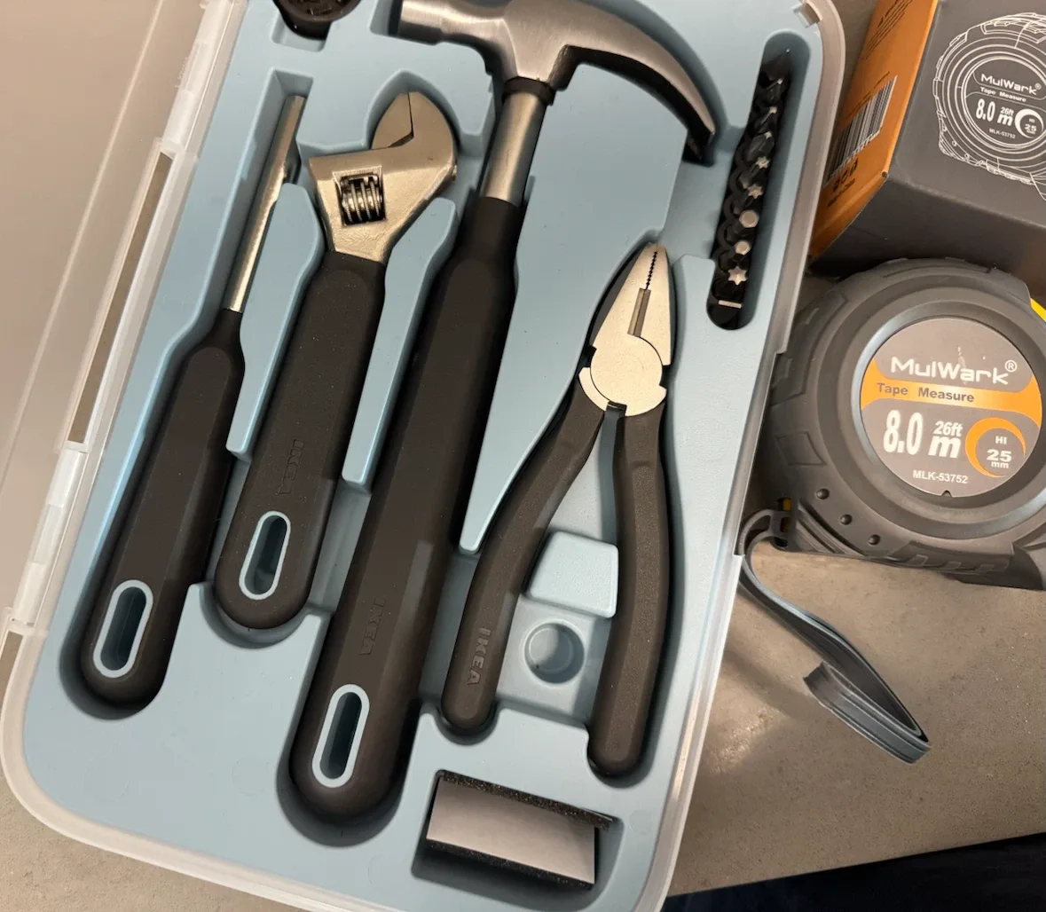 IKEA Tool Kit with MulWark Tape Measure - photo 2