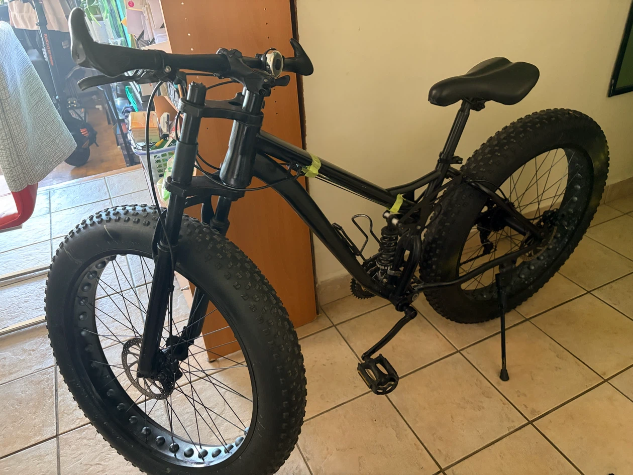Black Fat Tire Mountain Bike