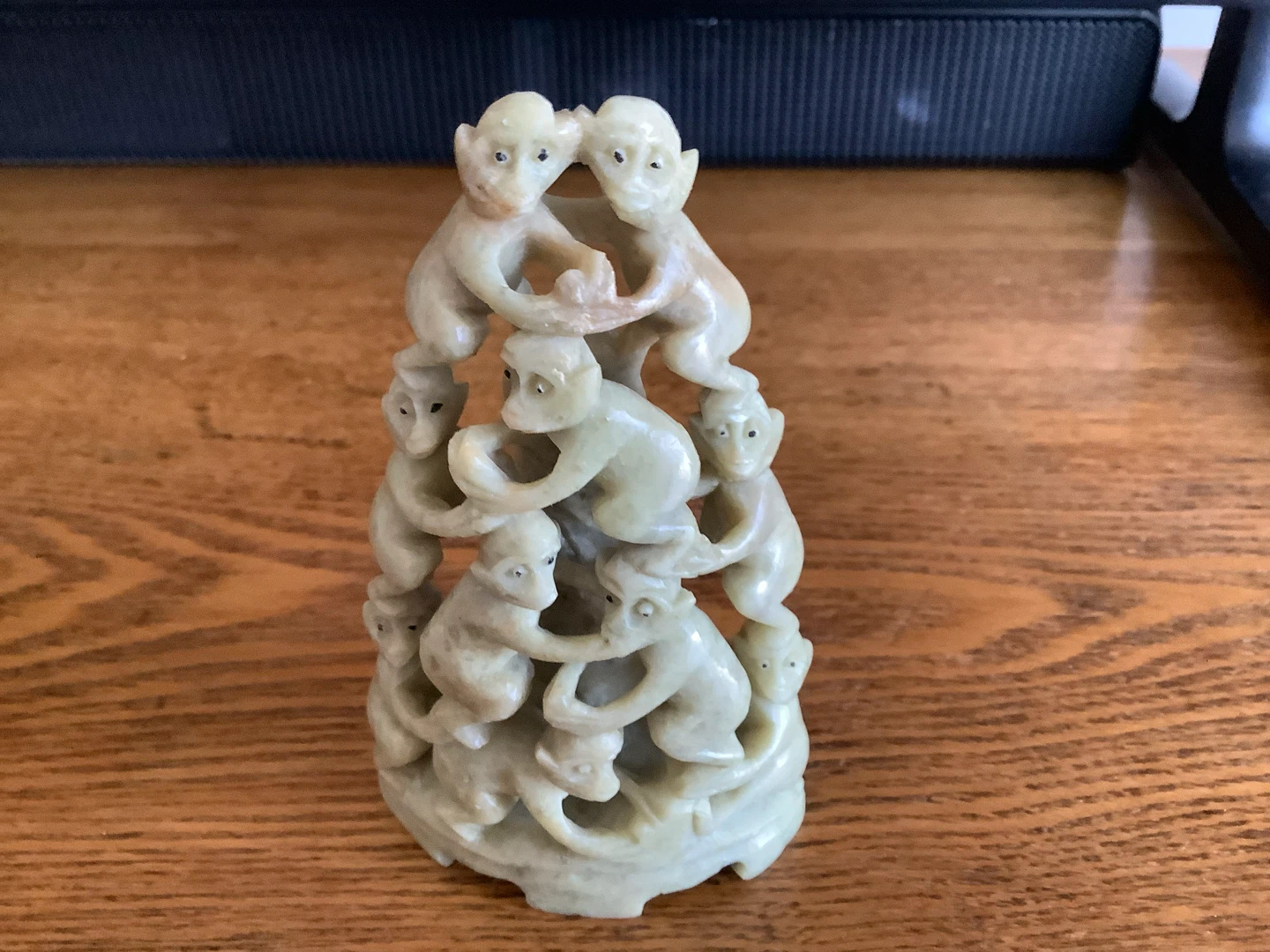 Vt Chinese Hd Car Soapstone Sculpture 10 Monkeys Pyramid Tower 🐞