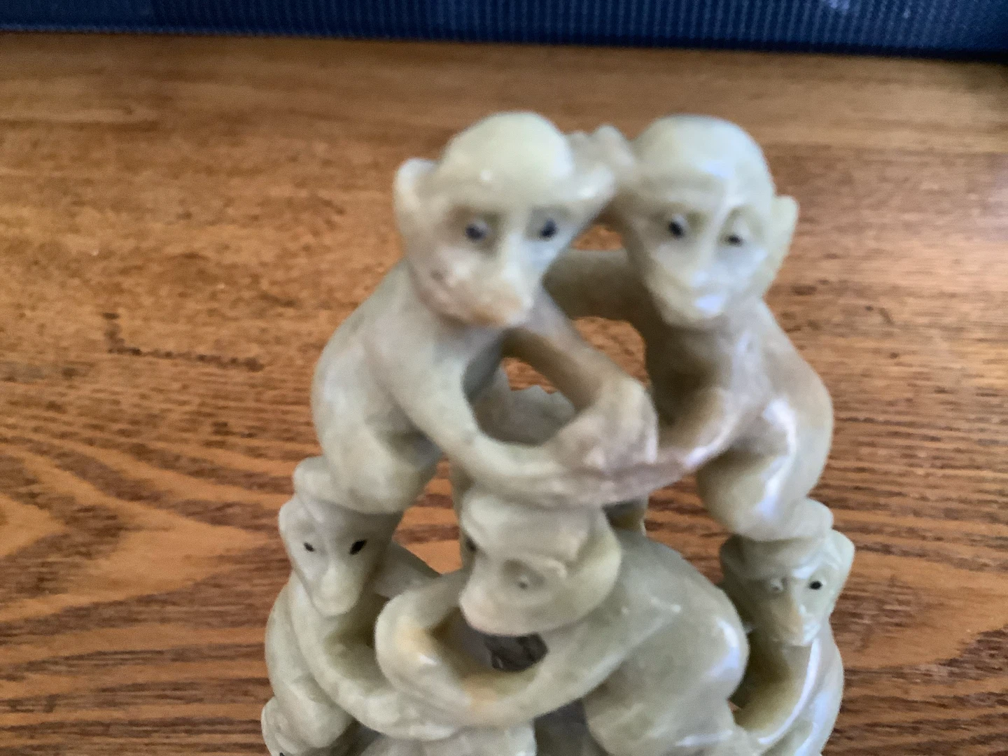 Vt Chinese Hd Car Soapstone Sculpture 10 Monkeys Pyramid Tower 🐞 - photo 2