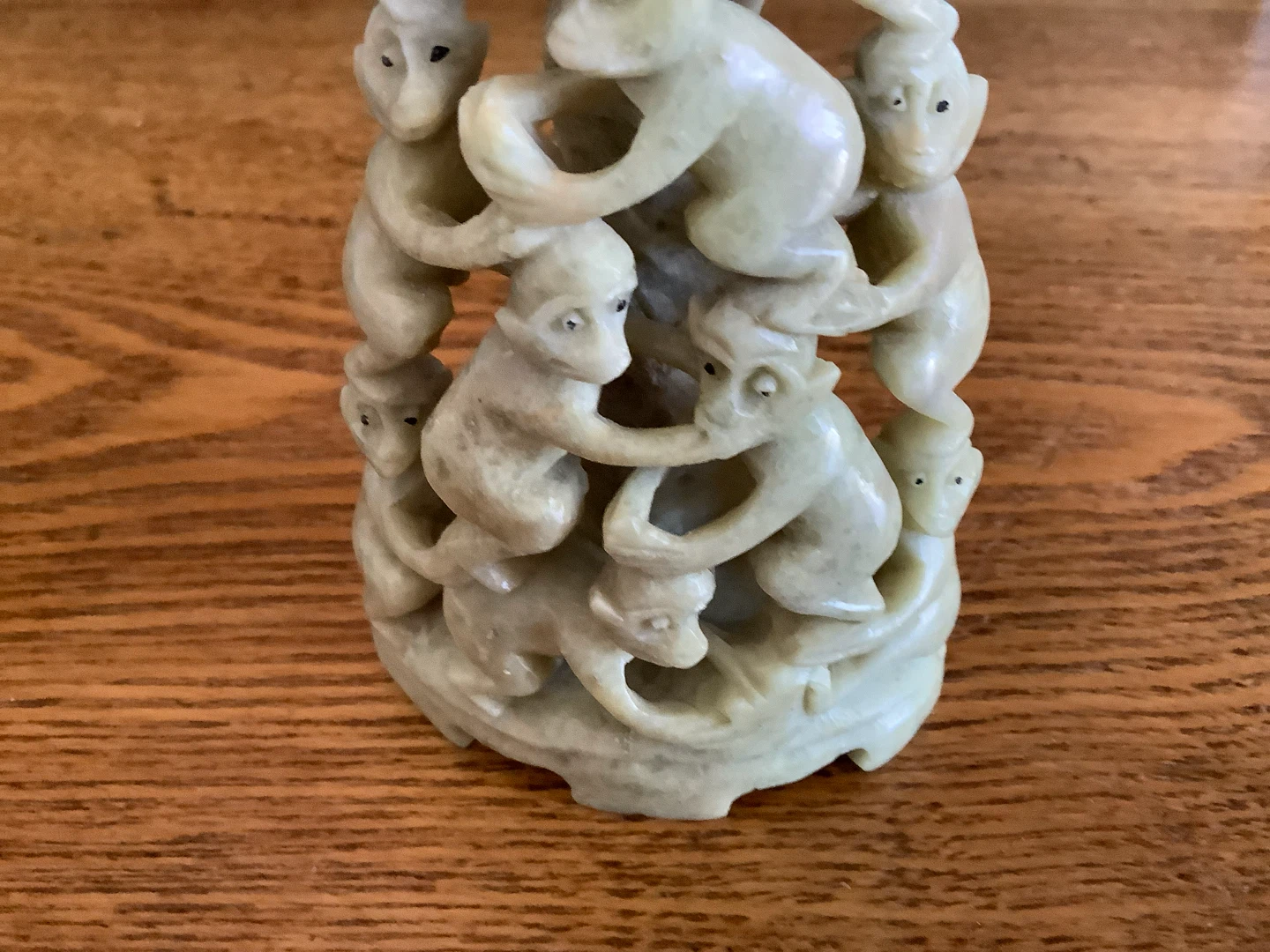 Vt Chinese Hd Car Soapstone Sculpture 10 Monkeys Pyramid Tower 🐞 - photo 4