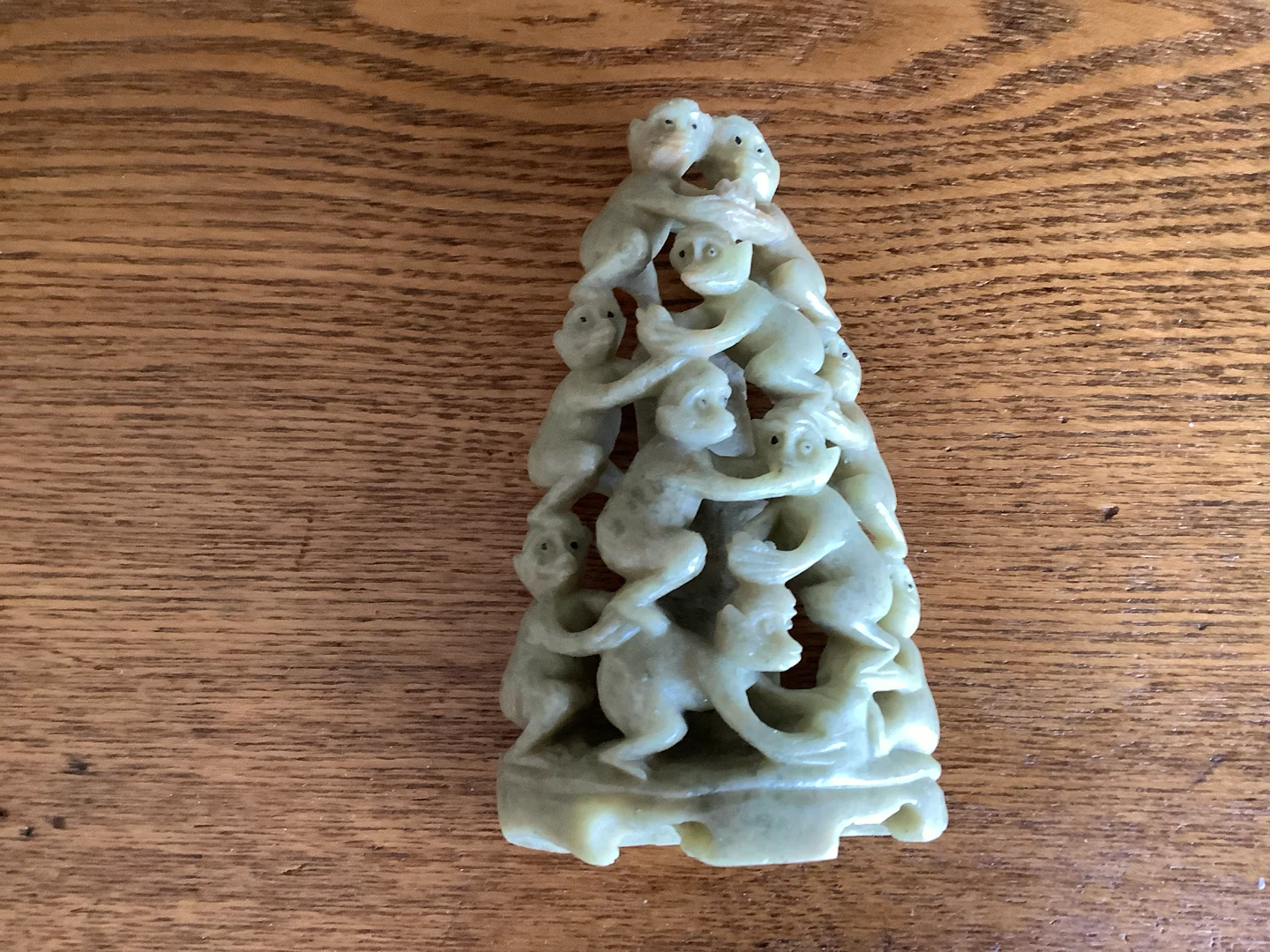 Vt Chinese Hd Car Soapstone Sculpture 10 Monkeys Pyramid Tower 🐞 - photo 5