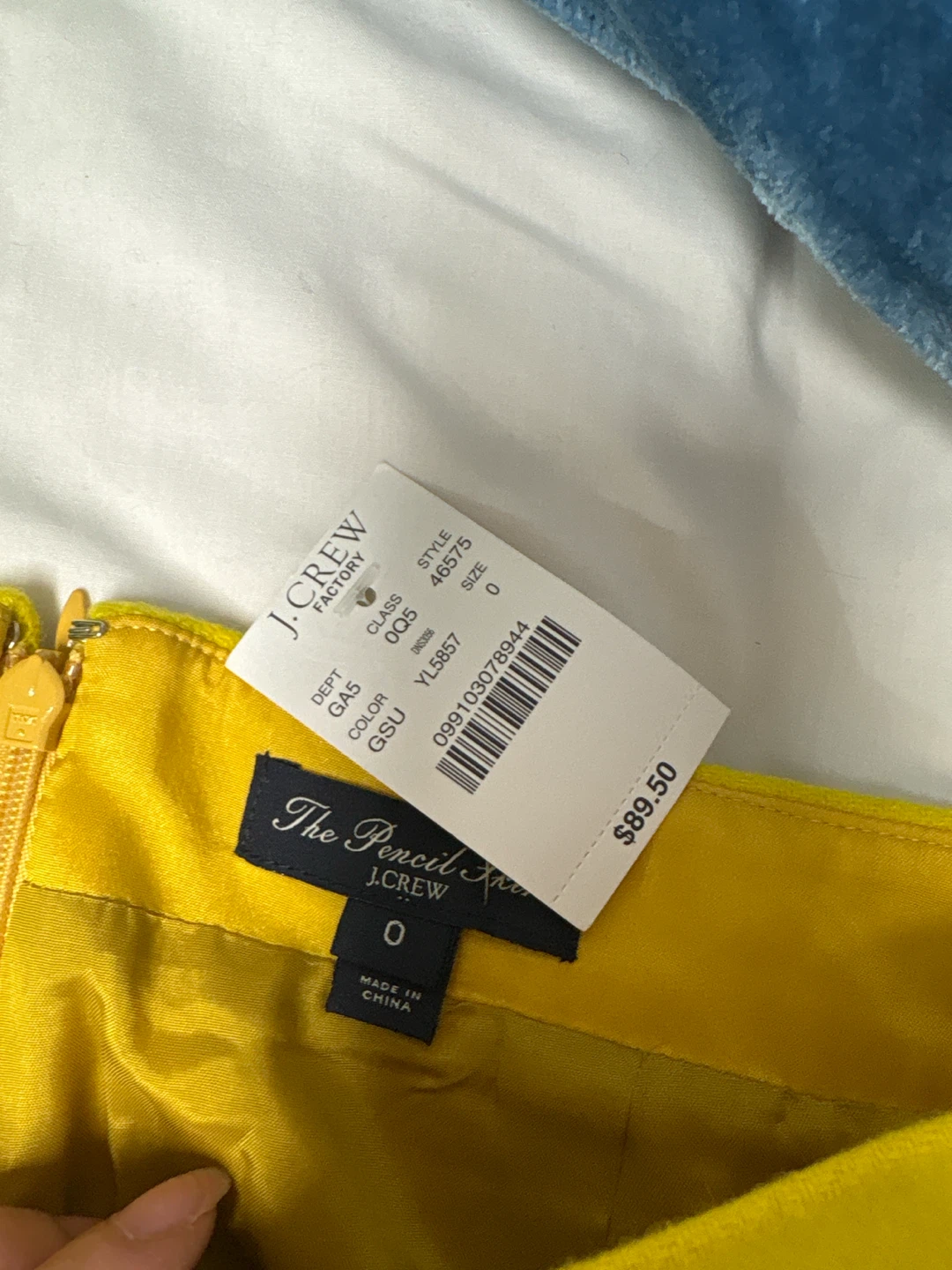 J.Crew Factory Yellow Pencil Skirt Size 0 - photo 2