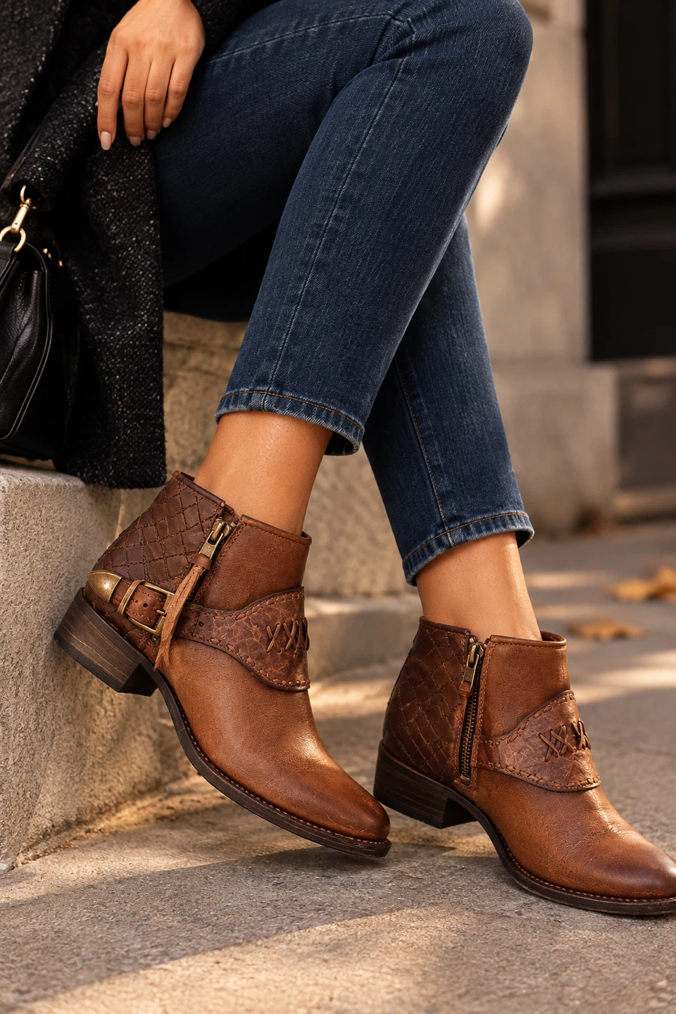 Freebird by Steven Grand Leather Ankle Boots, Size 8