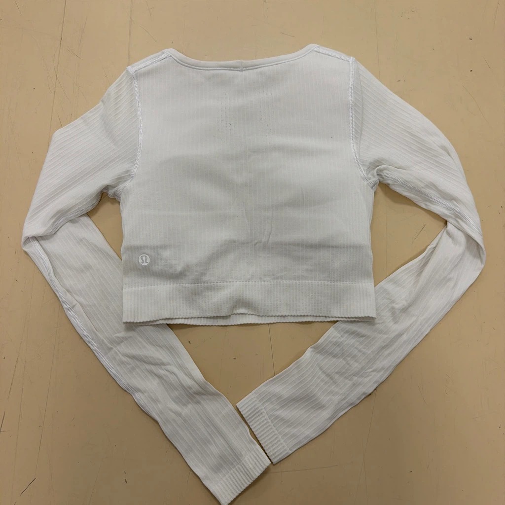 Lululemon White Long Sleeve Crop Top - photo 2