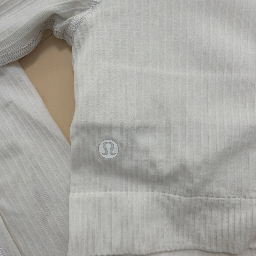 Lululemon White Long Sleeve Crop Top - photo 3