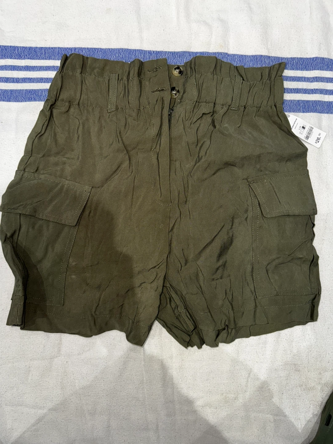 Olive Green Cargo Shorts Size Large