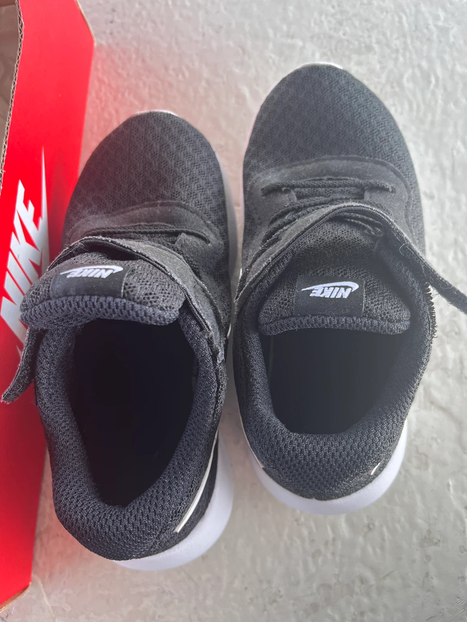 Nike Tanjun (TDV) Shoes Black/White Size 9C