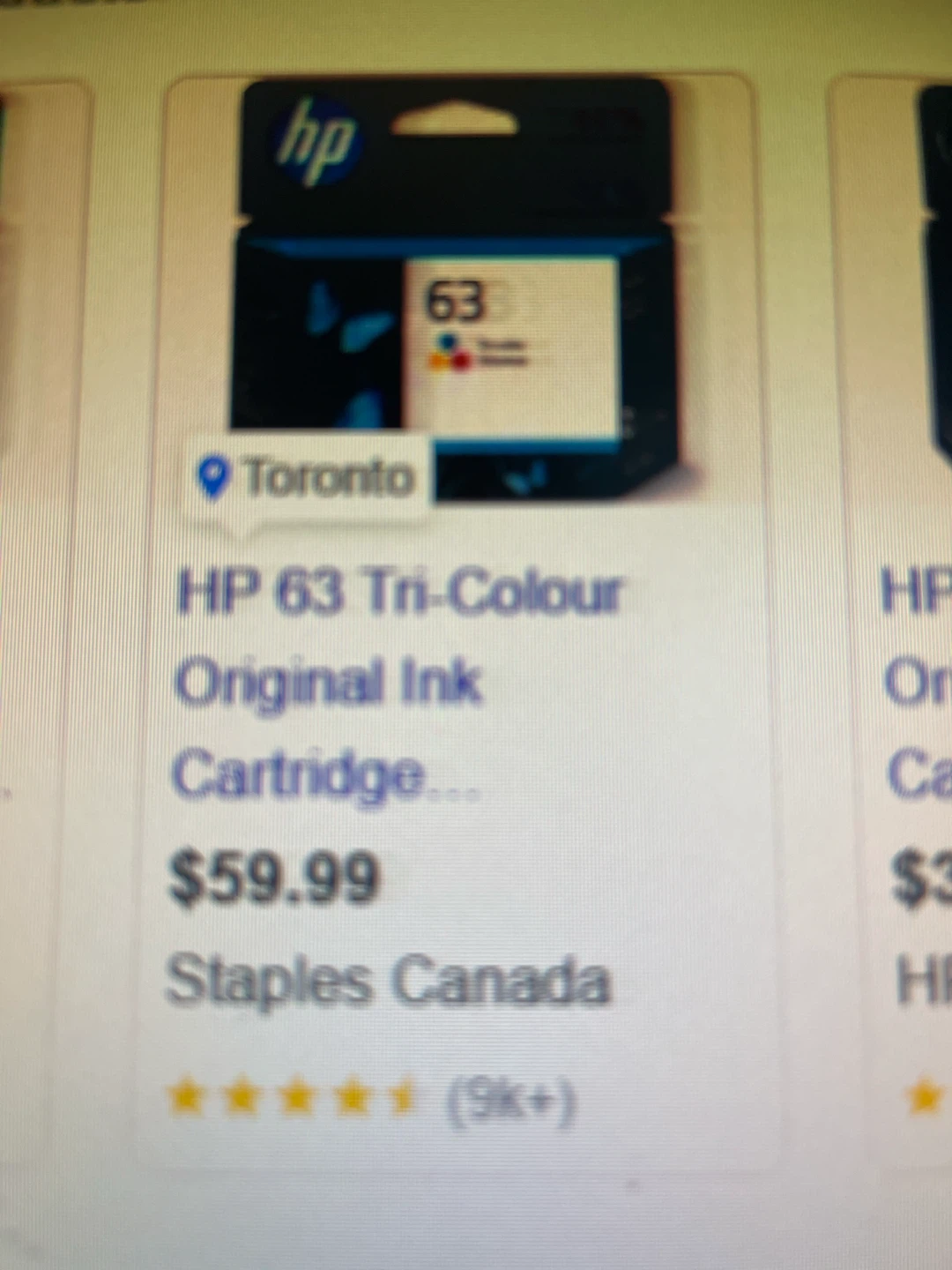 HP 63 Tri-Colour Original Ink Cartridge