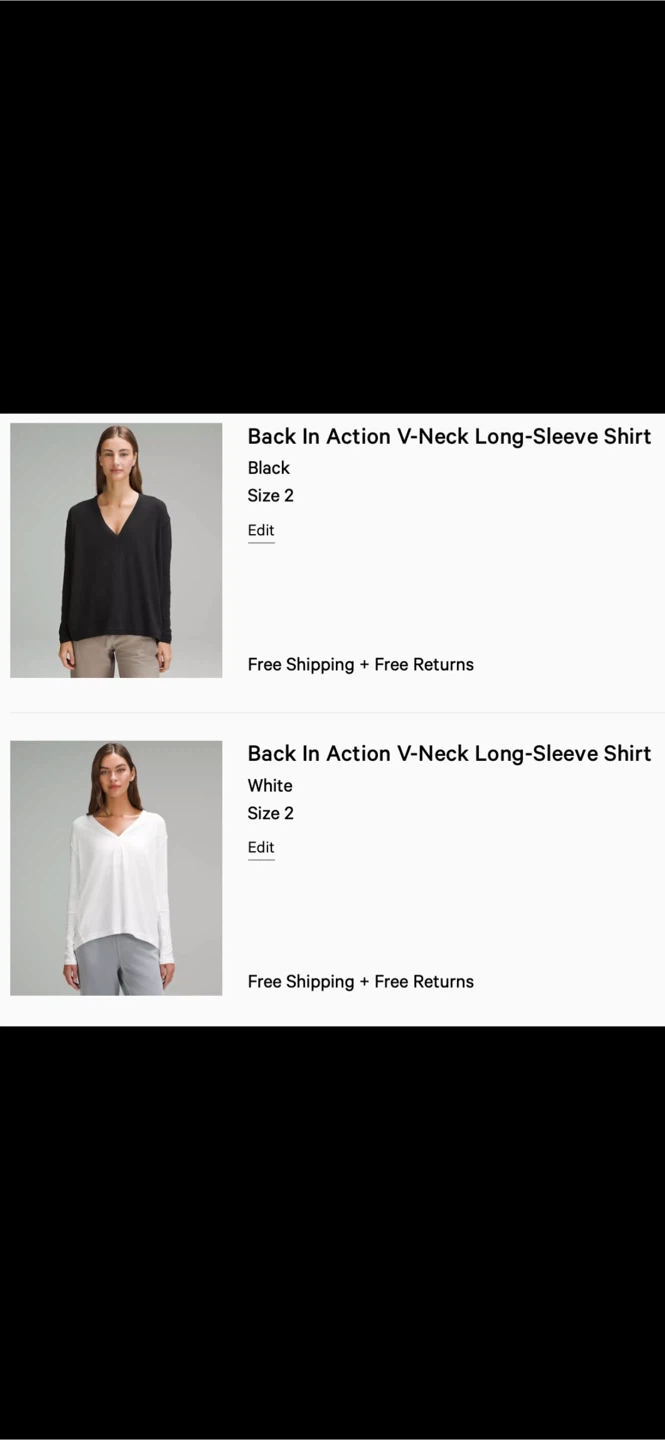 Lululemon Back In Action V-Neck Long-Sleeve Shirt
