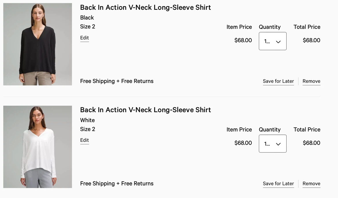 Lululemon Back In Action V-Neck Long-Sleeve Shirt - photo 2