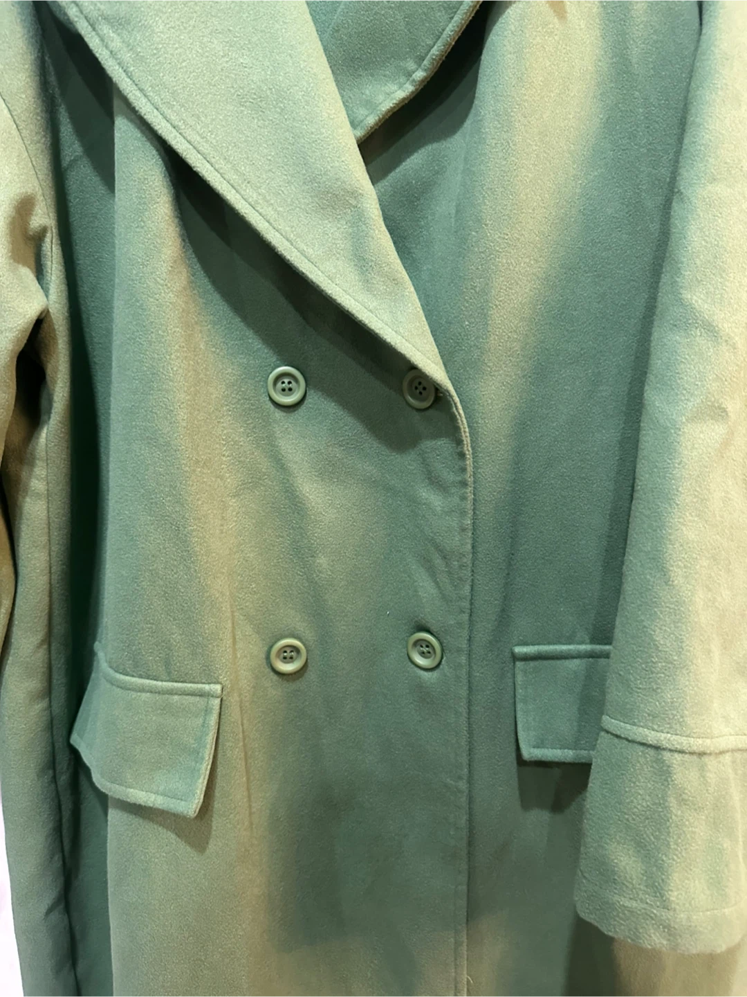 Noracora Green Double-Breasted Coat - photo 2