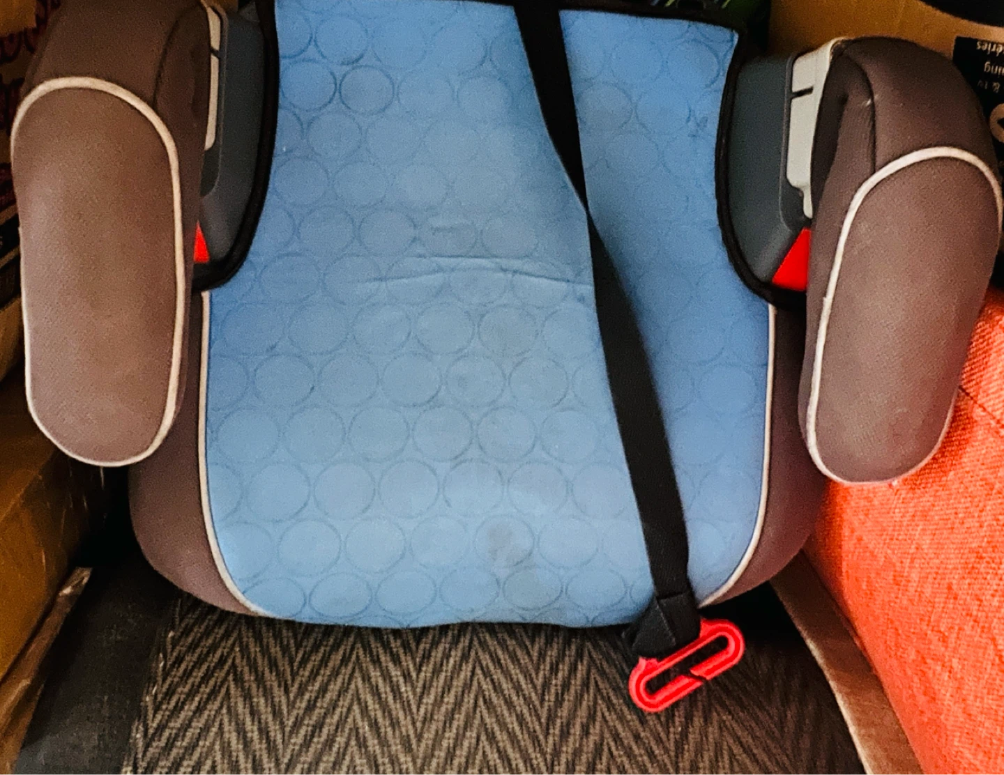 Booster Car Seat Blue and Grey