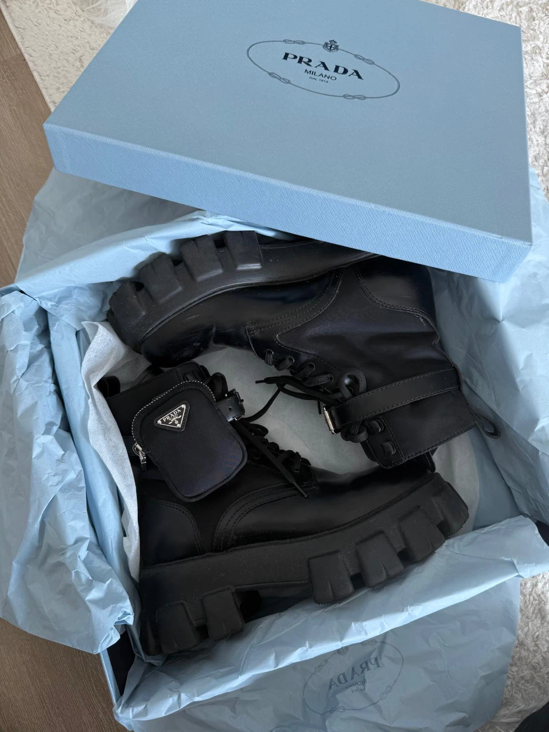 Prada Monolith Combat Boots - photo 2
