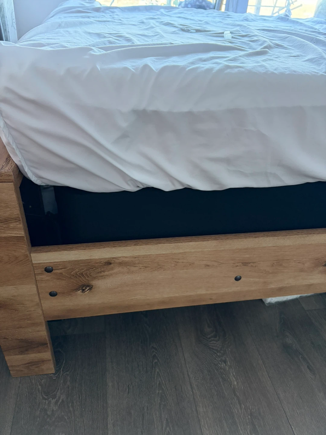 The Brick- Wooden bed frame with boxspring (queen size) - photo 3
