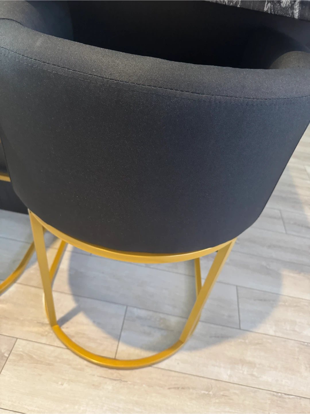 Modern Black and Gold Bar Stool