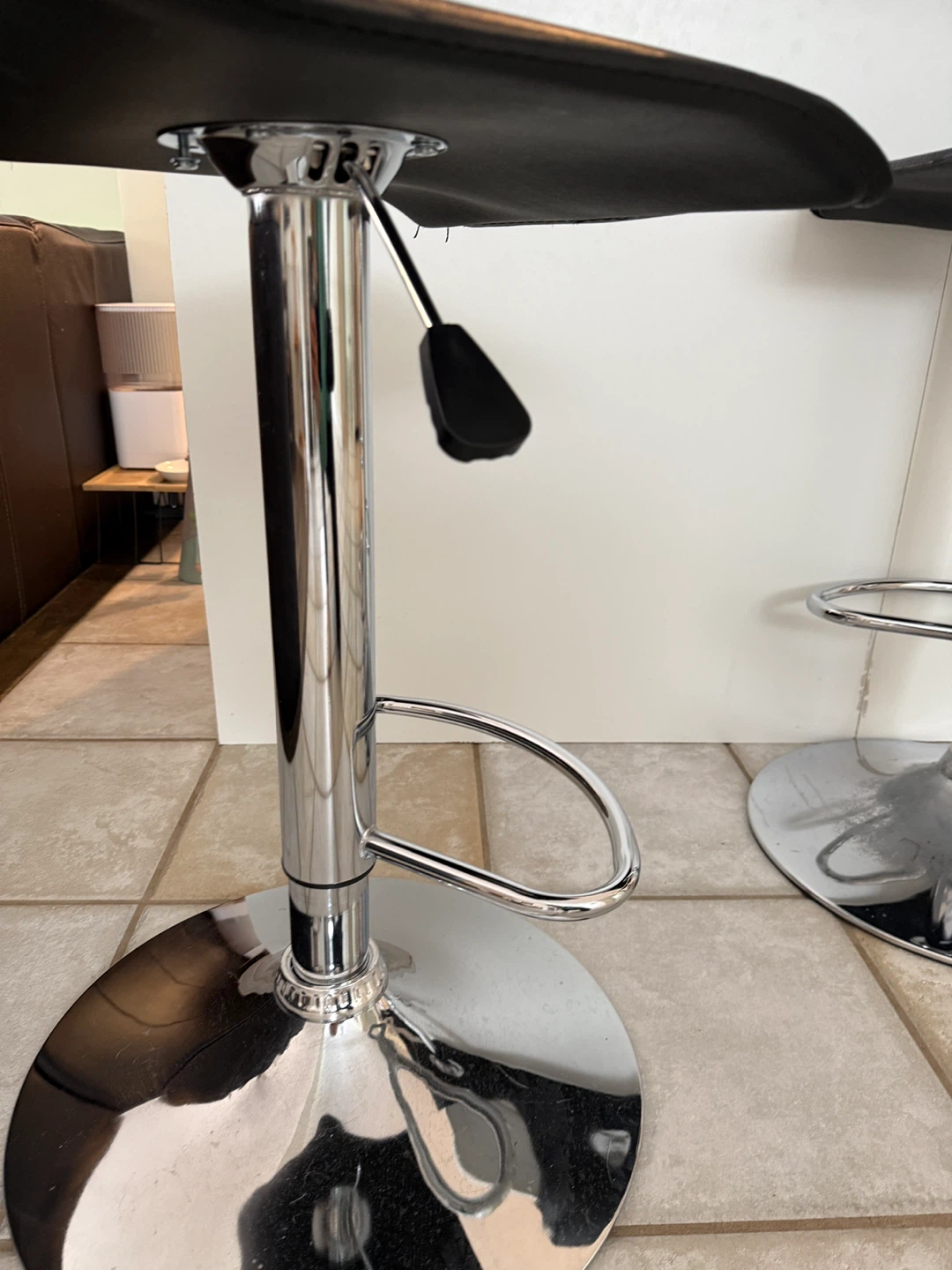 Three black barstools for kitchen island - photo 4