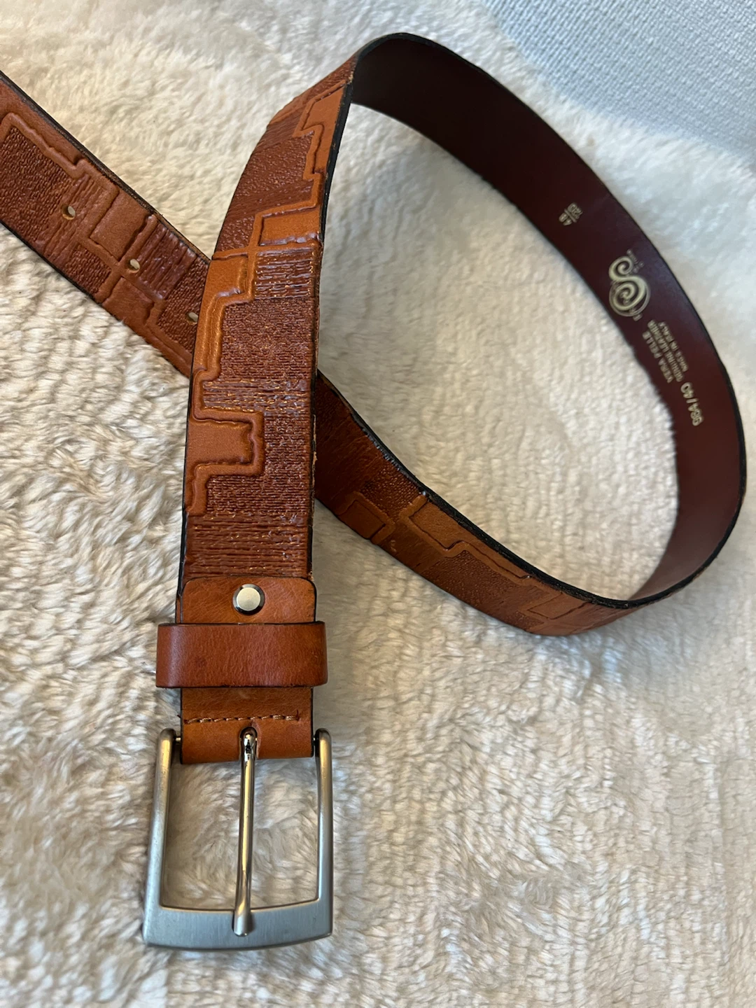 ERRUTI Sergio Roma Brown Leather Belt - photo 2