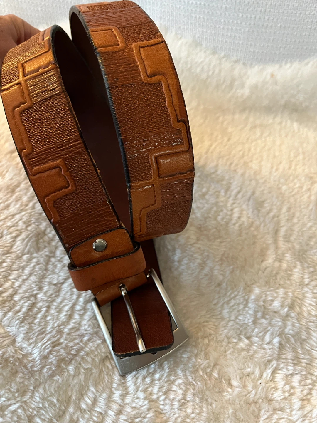 ERRUTI Sergio Roma Brown Leather Belt - photo 4